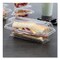 Dart Showtime 5.1 in. x 9.9 in. x 3.5 in. 29.9 oz. Hinged Plastic Hoagie Containers - Clear (200/Carton)